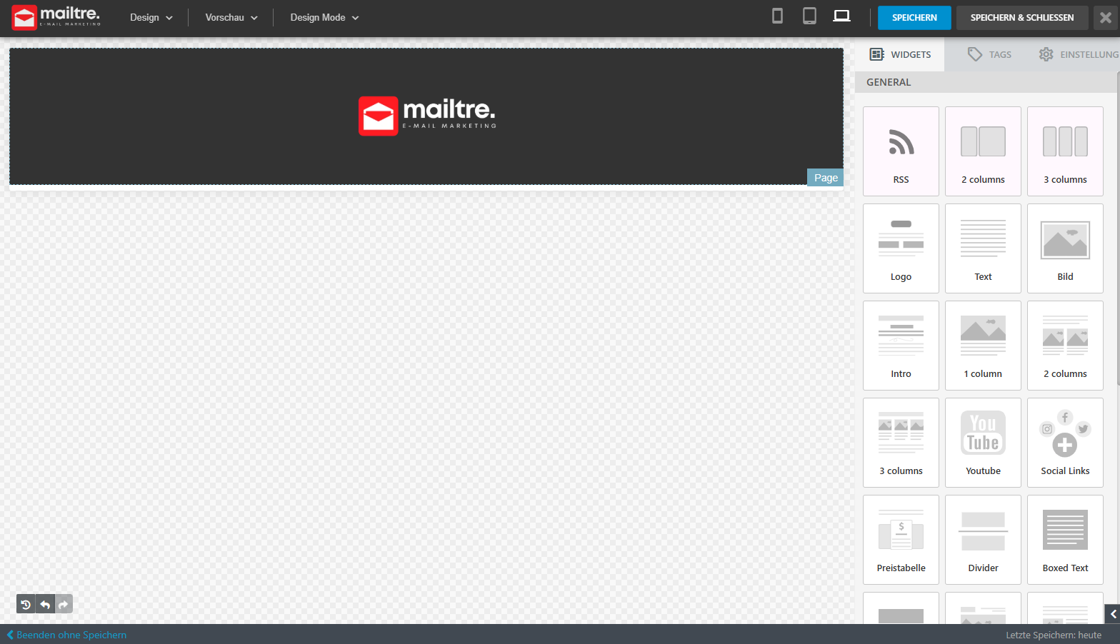 Drag & Drop E-Mail Editor
